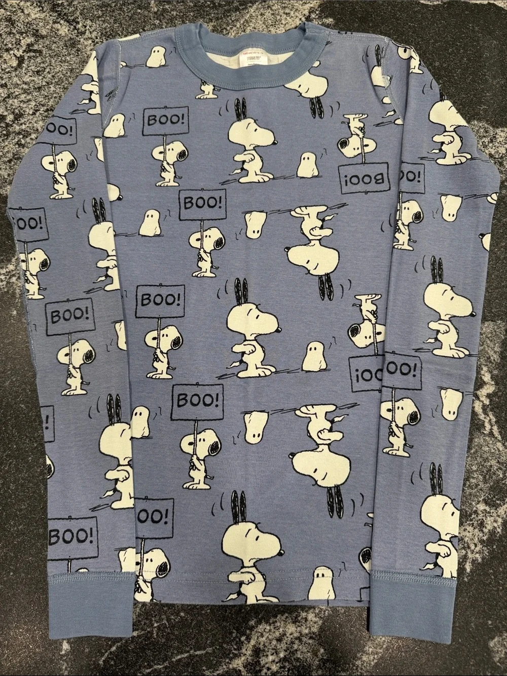 Hanna Andersson Peanuts Halloween Long John Pajamas, Size 14 - 16 (160 cm)